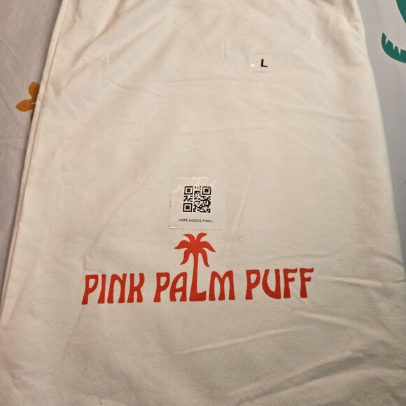 Pink Palm Puff Hoodie "To Live For the Hope of it All" in Pink - Size L - BNWT - Picture 10 of 10